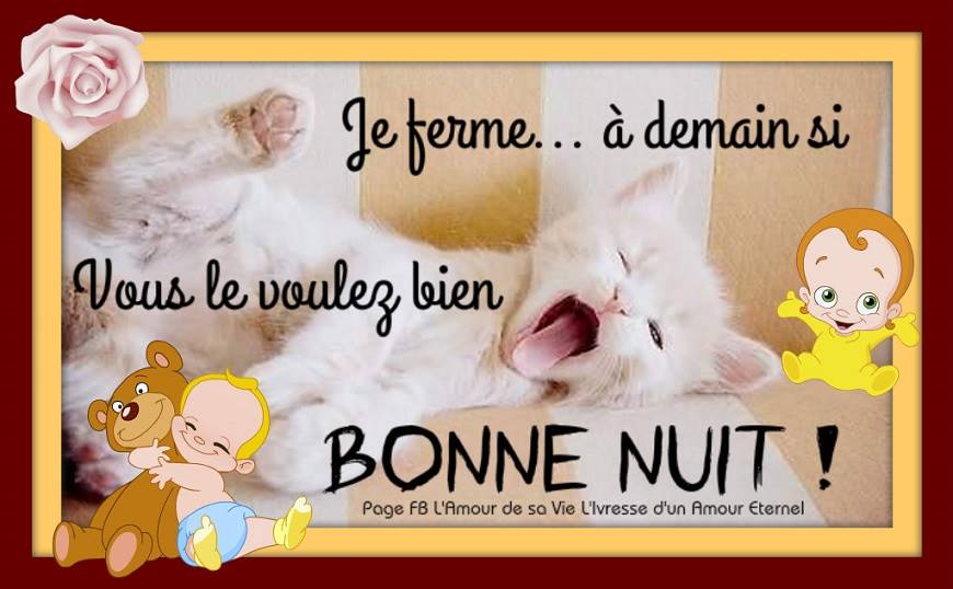 Je ferme...  demain si, Vous le voulez bien, Bonne nuit !