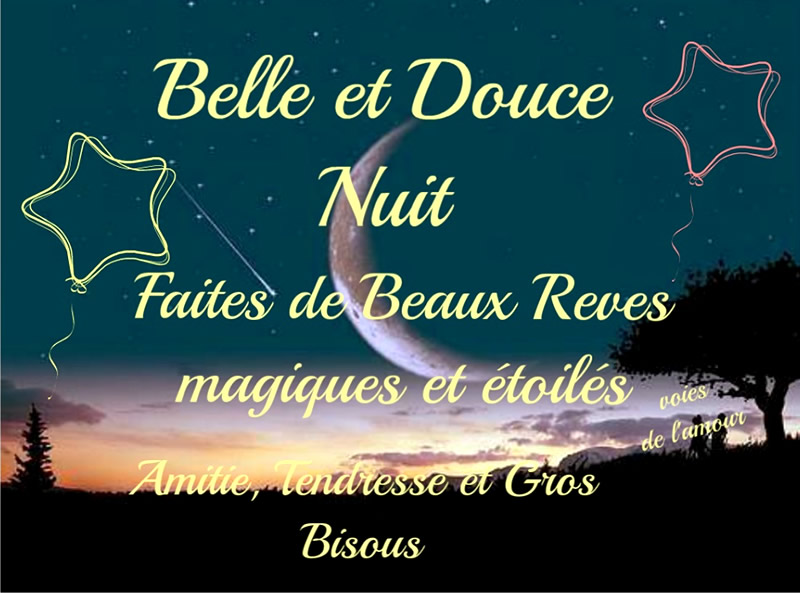 Belle et Douce Nuit. Faites de Beaux Rêves magiques et étoiles
