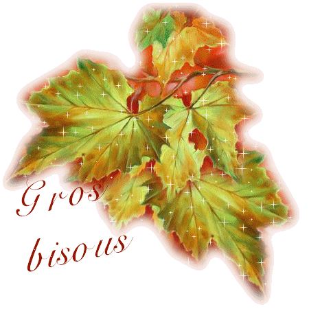 Feuilles d'automne scintillantes, symboles de chaleur et d'affection.