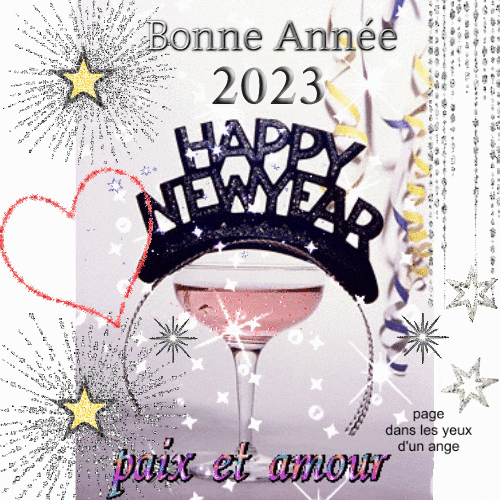 Bonne Année 2023, Happy New Year, Paix et amour.
