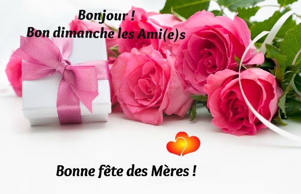 Bonjour ! Bon dimanche les Ami(e)s. Bonne fête des Mères !