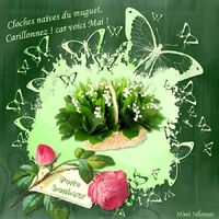 Un bouquet de muguet et de roses pour célébrer l'arrivée du printemps et apporter bonheur en ce mois de mai.