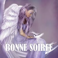 Un ange aux ailes nacrées veille sur la nuit, offrant à la douceur du crépuscule un souffle de paix et de poésie.