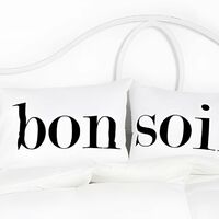 Deux oreillers assortis prêts à accueillir un sommeil paisible dans un lit confortable.