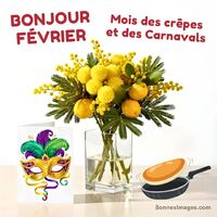 Un bouquet de mimosa et de citrons, un masque flamboyant et une crêpe bondissante : février se pare de lumière, de douceur et de fête.