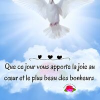 Un symbole de paix et d'espoir s'élève vers les cieux en cette belle journée de Pentecôte.